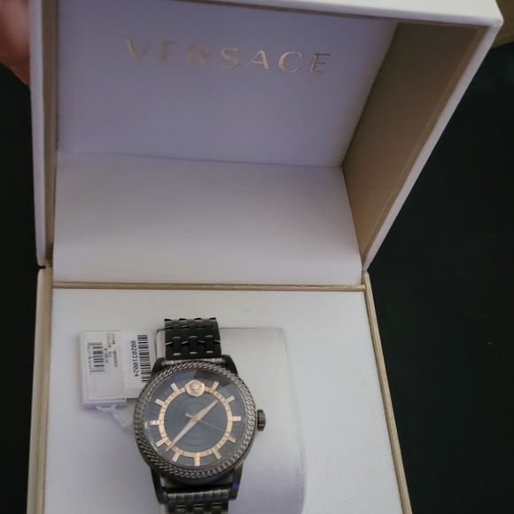 Authentic Versace Black and Gold Men's Watch